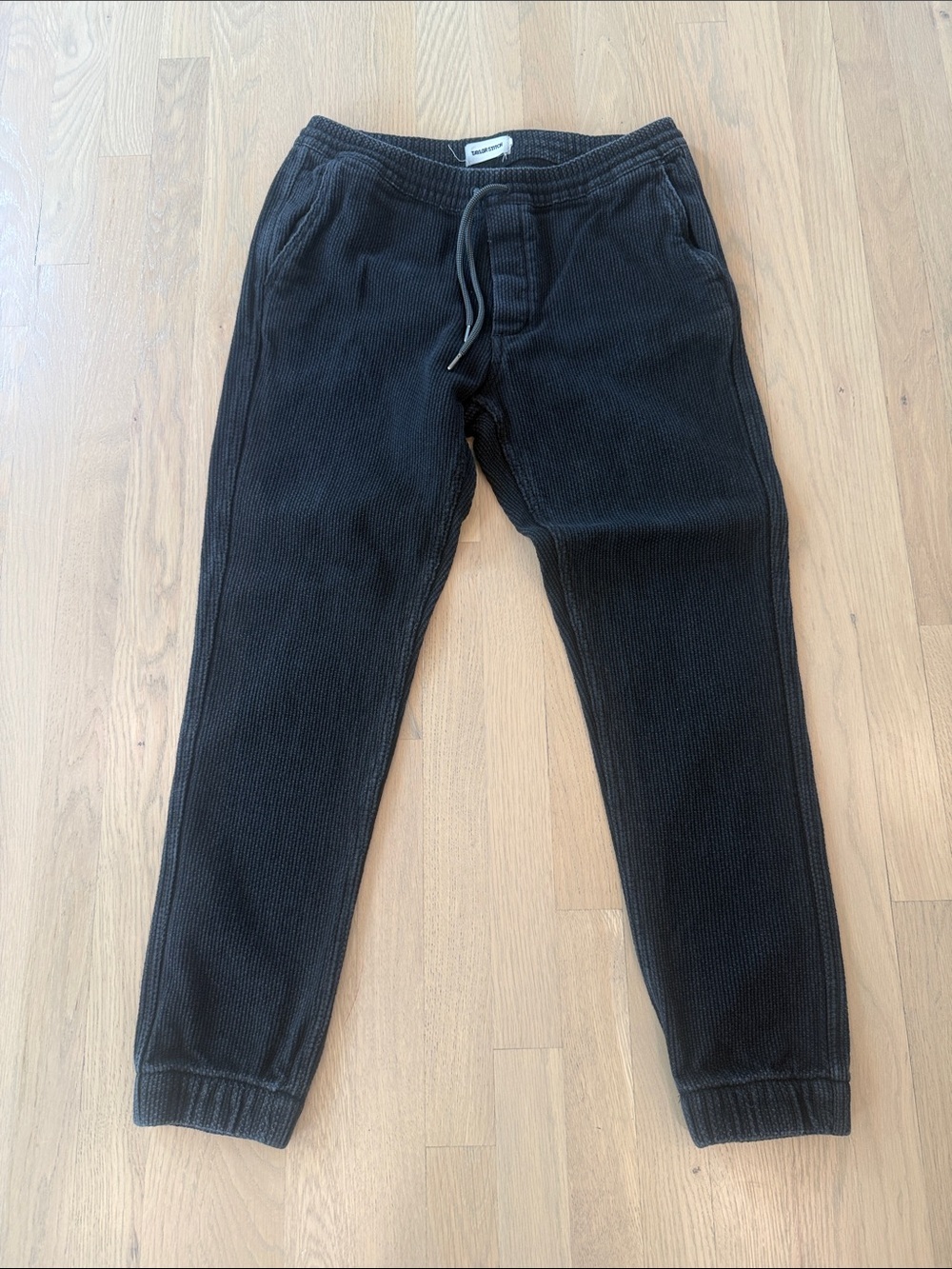 Taylor Stitch Apres NWOT Black Waffle Knit Jogger Pants Medium
